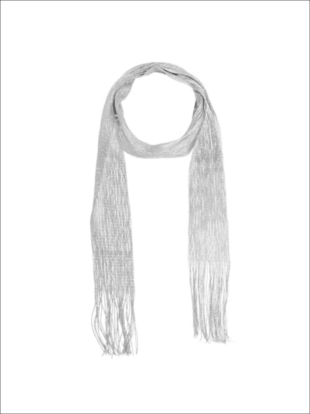Sparkly Long Skinny Scarf Fringed Polyester Shimmer Women Accessory Prom Party